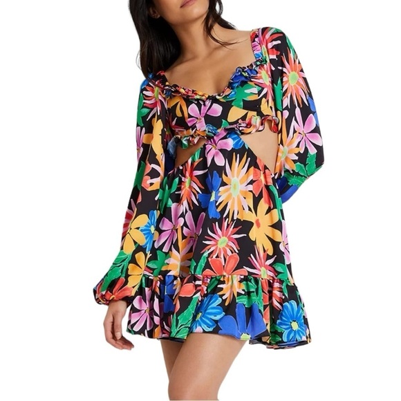 NWT PatBO Aster Cutout Floral Minidress Size 2 - Picture 1 of 4